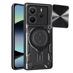  Techsuit - CamGuard Pro ütésálló tok - Xiaomi Redmi Note 14 4G (Regional) - Fekete
