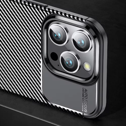 Techsuit - CarbonFiber szilikon tok - OnePlus 13R - Fekete