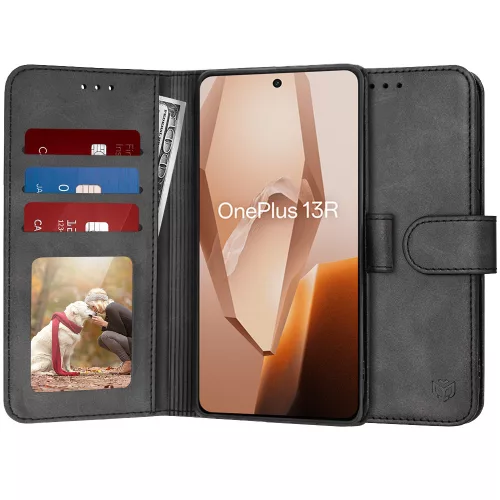 Techsuit - Diary Book kinyitható tok - OnePlus 13R - Fekete