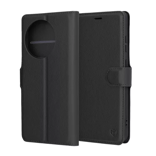 Techsuit - Leather Folio - OnePlus 13R - Black