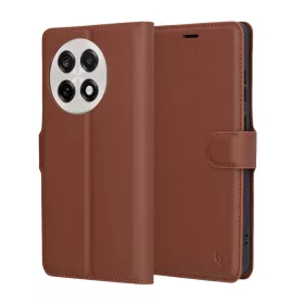 Techsuit - Leather Folio - OnePlus 13R - Brown