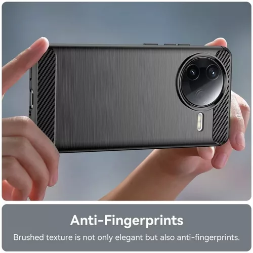 Techsuit - Carbon szilikon tok - Xiaomi Poco F7 Pro - Fekete