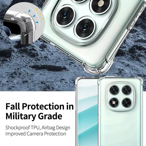 Techsuit - Shockproof Átlátszó Ütésálló Szilikon tok - Xiaomi Poco F7 Ultra - Átlátszó