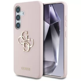   Guess - Szilikon 4G Nagy Fém Logó (GUHCS25SS4SMDP) - Samsung Galaxy S25 - Rózsaszín