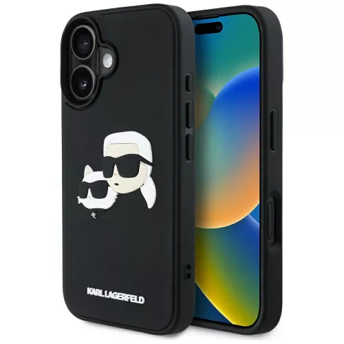 Karl Lagerfeld - 3D Design (KLHCP16SRBCKCHLK) - iPhone 16 - Rubber Karl&Choupette