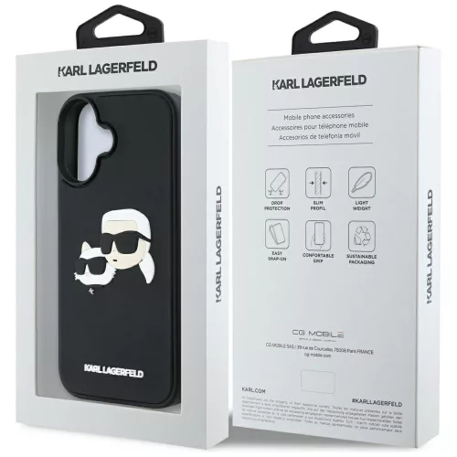 Karl Lagerfeld - 3D Design (KLHCP16SRBCKCHLK) - iPhone 16 - Rubber Karl&Choupette