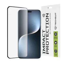  Techsuit - 111D Full Cover / Full Gliue 3D hajltott kijelzőre üvegfólia - Honor Magic7 Pro - Fekete