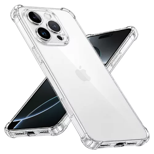 Techsuit - Shockproof Átlátszó Ütésálló Szilikon tok - iPhone 16 Pro - Átlátszó
