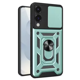   Techsuit - CamShield ütésálló tok - Samsung Galaxy S25 Edge - Zöld