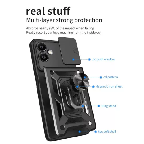 Techsuit - CamShield ütésálló tok - Samsung Galaxy S25 Edge - Zöld