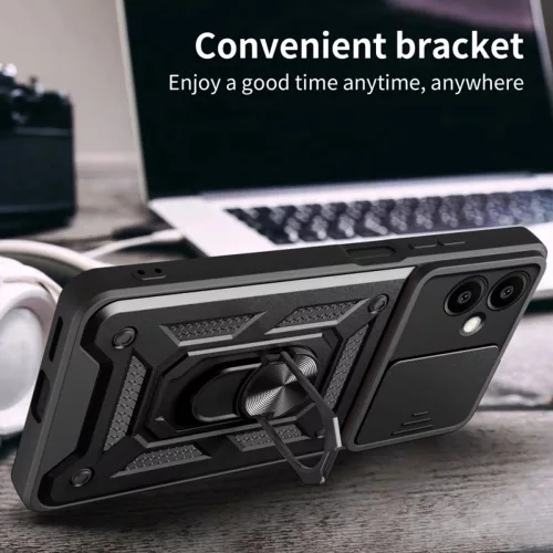 Techsuit - CamShield ütésálló tok - Samsung Galaxy S25 Edge - Kék