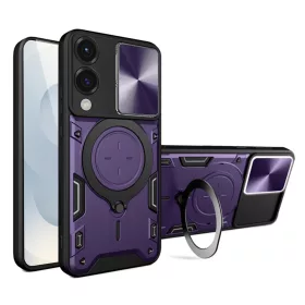   Techsuit - CamGuard Pro ütésálló tok - Samsung Galaxy S25 Edge - Lila