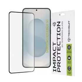   Techsuit - 111D Full Cover / Full Glue üvegfólia - Samsung Galaxy S25 Edge - Fekete széllel