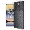 Techsuit - CarbonFiber szilikon tok - Xiaomi Redmi Note 14 5G - Fekete