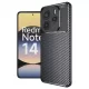Techsuit - CarbonFiber szilikon tok - Xiaomi Redmi Note 14 5G - Fekete