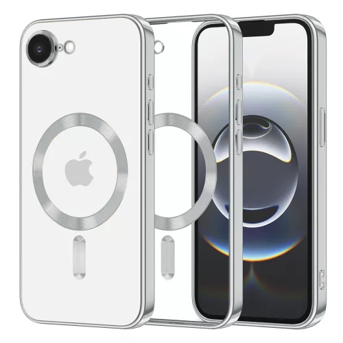 Techsuit - Luxury Crystal MagSafe - iPhone 16e / iPhone 17e - Silver