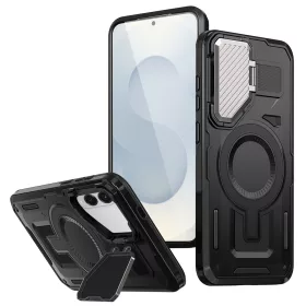   Techsuit - Camvault MagSafe ütésálló tok - Samsung Galaxy S25 Edge - Fekete