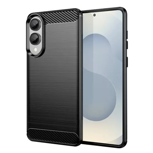 Techsuit - Carbon szilikon tok - Samsung Galaxy S25 Edge - Fekete