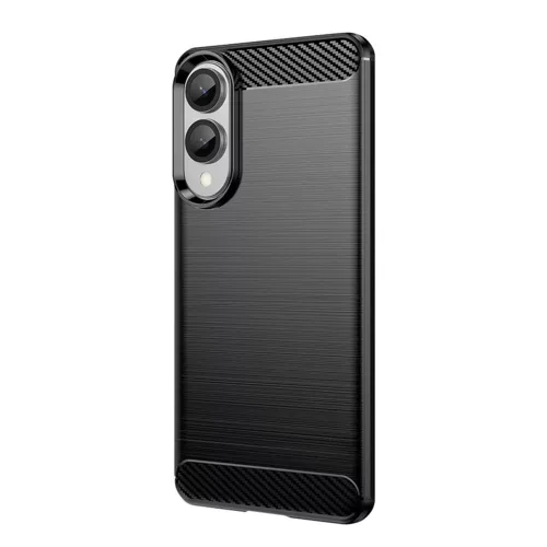 Techsuit - Carbon szilikon tok - Samsung Galaxy S25 Edge - Fekete