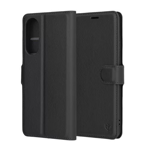 Techsuit - Leather Folio - Samsung Galaxy S25 Edge - Black