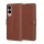 Techsuit - Leather Folio - Samsung Galaxy S25 Edge - Brown