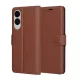 Techsuit - Leather Folio - Samsung Galaxy S25 Edge - Brown