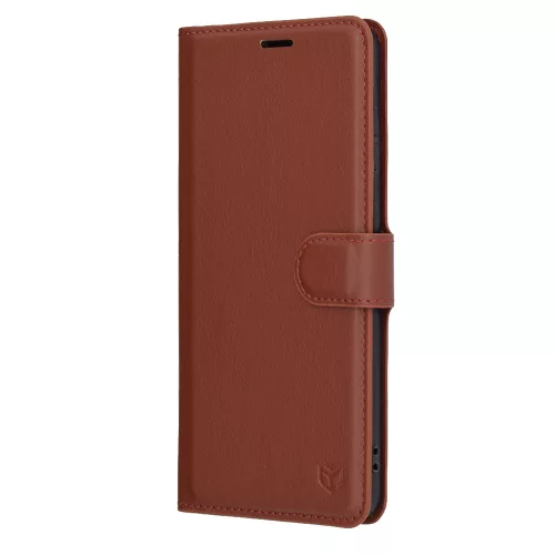 Techsuit - Leather Folio - Samsung Galaxy S25 Edge - Brown