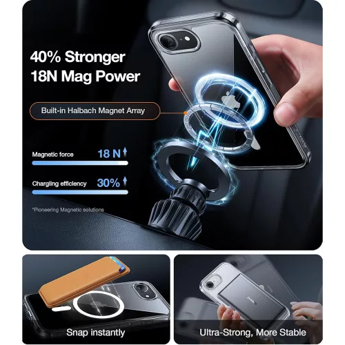 Torras - Guardian Magnetic Series - iPhone 16e / iPhone 17e - Clear