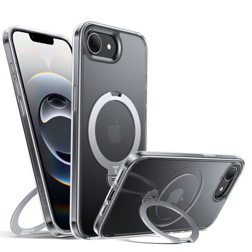 Torras - Ostand Spin MagSafe Series tok - iPhone 16e - Átlátszó