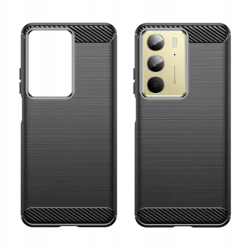 Techsuit - Carbon szilikon tok - Realme C75 / Realme 14x - Fekete