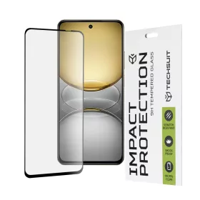   Techsuit - 111D Full Cover / Full Glue üvegfólia - Realme C75 / Realme 14x - Fekete széllel