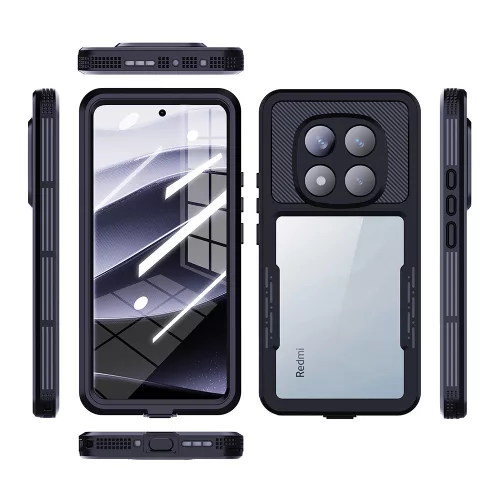 ShellBox - Waterproof IP68 Case - Xiaomi Redmi Note 14 Pro 5G / Poco X7 - Black