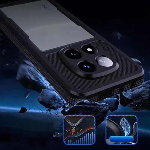 ShellBox - Waterproof IP68 Case - Xiaomi Redmi Note 14 Pro 5G / Poco X7 - Black