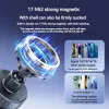 Techsuit - Premium Autós tartó vezeték nélküli töltéssel ChargeMagX (HOLD253) - N52 Mágnes, Powerful Tapadókorong, Műszerfalra - Black