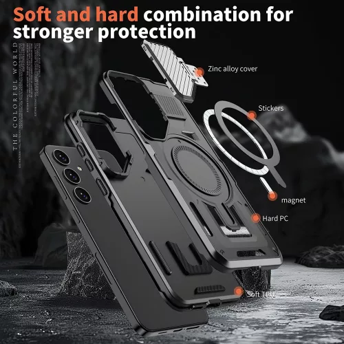 Techsuit - Camvault MagSafe ütésálló tok - Samsung Galaxy S23 FE - Fekete