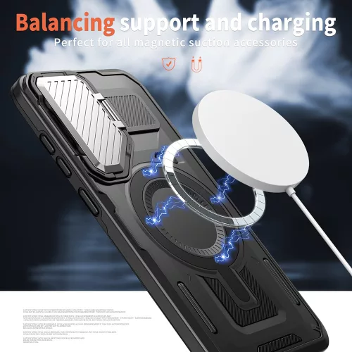 Techsuit - Camvault MagSafe ütésálló tok - Samsung Galaxy S23 FE - Fekete