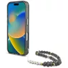 Guess - IML Pálmafás Háromszög Gyöngypánttal MagSafe (GUHMP16SHPCTPLSK) - iPhone 16 - Fekete
