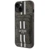 Guess - Kártyatartós 4G Csíkos MagSafe (GUBPHCP15SP4RPSW) - iPhone 15 - Barna