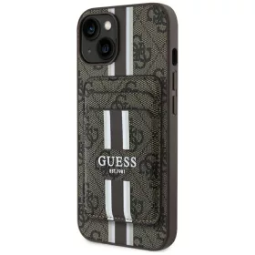   Guess - Kártyatartós 4G Csíkos MagSafe (GUBPHCP15SP4RPSW) - iPhone 15 - Barna
