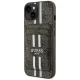 Guess - Kártyatartós 4G Csíkos MagSafe (GUBPHCP15SP4RPSW) - iPhone 15 - Barna