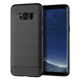 Techsuit - Carbon szilikon tok - Samsung Galaxy S8 - Fekete