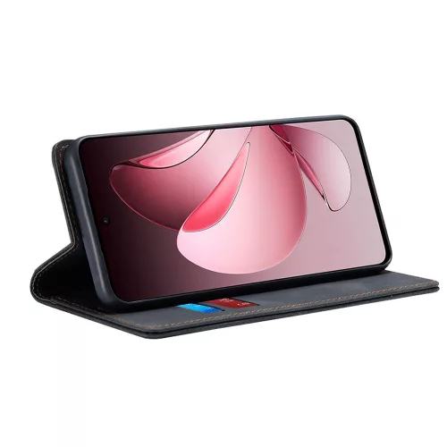 Techsuit - Confy Cover kinyitható tok - Oppo Reno13 F 4G / Reno13 F 5G / Reno13 FS 5G - Fekete