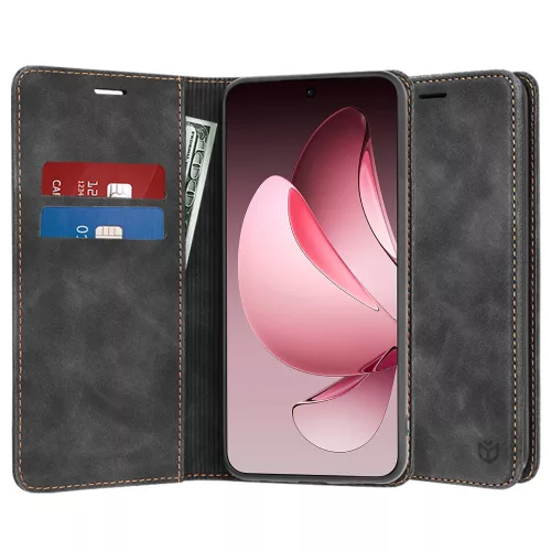 Techsuit - Confy Cover kinyitható tok - Oppo Reno13 Pro - Fekete