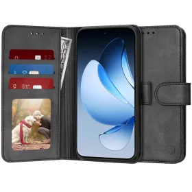 Techsuit - Diary Book kinyitható tok - Oppo Reno13 - Fekete