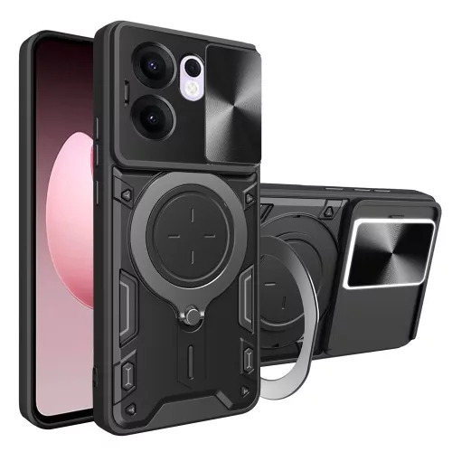 Techsuit - CamGuard Pro tok - Oppo Reno13 F 4G / Reno13 F 5G / Reno13 FS 5G - Fekete