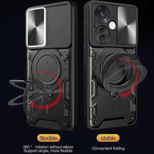 Techsuit - CamGuard Pro tok - Oppo Reno13 F 4G / Reno13 F 5G / Reno13 FS 5G - Fekete