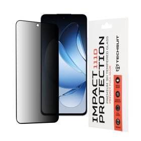   Techsuit - 111D Privacy betekintésgátló üvegfólia - Oppo Reno13 - Fekete
