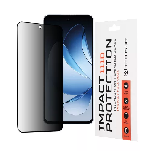 Techsuit - 111D Privacy Full Glue - Oppo Reno13 - Black