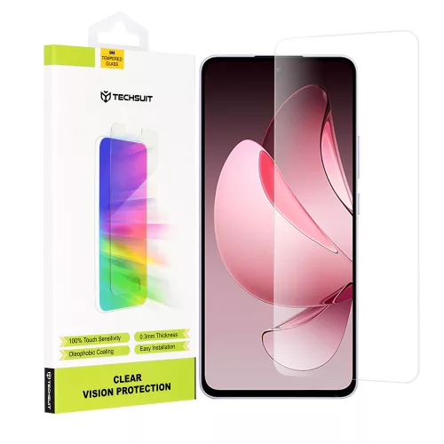 Techsuit - Clear Vision üvegfólia - Oppo Reno13 F 4G / Reno13 F 5G / Reno13 FS 5G - Átlátszó