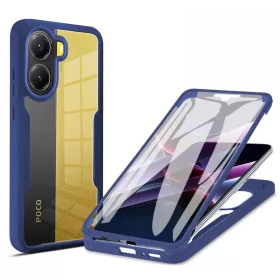   Techsuit - ColorVerse 360 tok kijelzővédővel - Xiaomi Poco X7 Pro - Kék